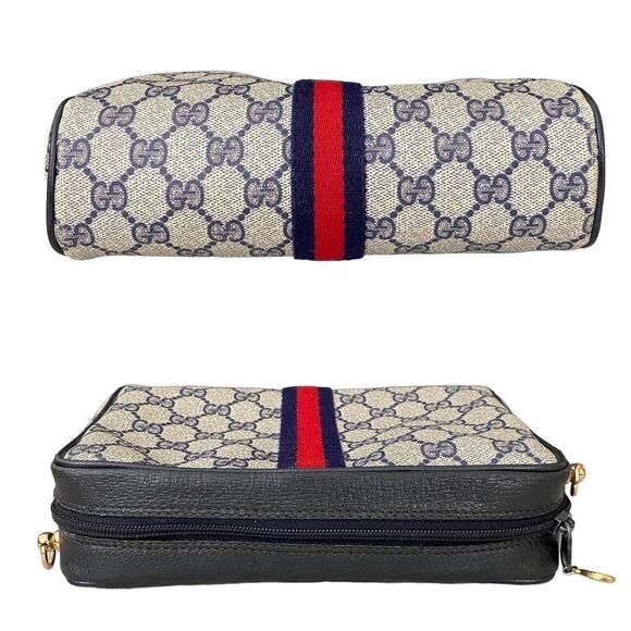 GUCCIโGG Pattern Pvc/Leather Clutch-Crossbody-Shoulder Bag ๐ผ - Picture 11 of 17